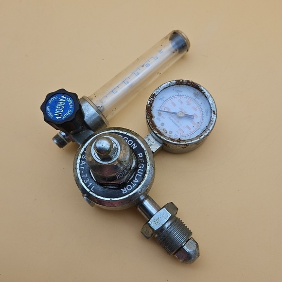 The Unbranded Brand Other - Vintage Argon Regulator Gauge Model WSAr-731L Untested As Is